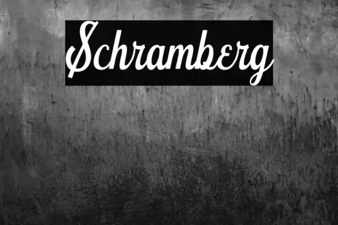 Schramberg Font examples