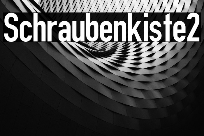 Schraubenkiste2 Font examples
