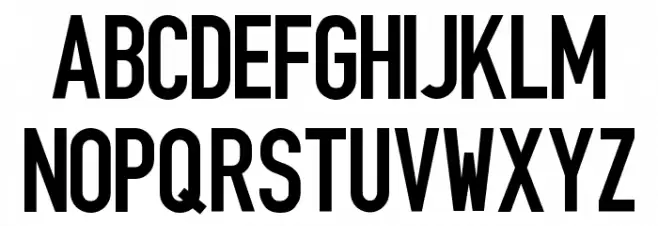 Schraubenkiste Schriftart Groß