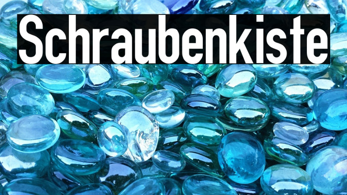 Schraubenkiste Font examples