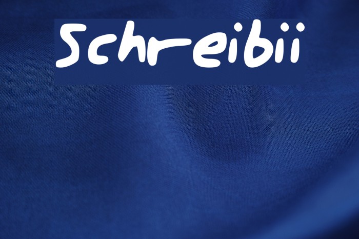 Schreibii Шрифта examples