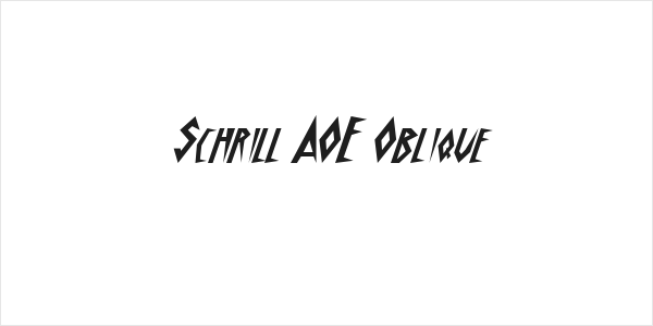 Schrill AOE Oblique Logo