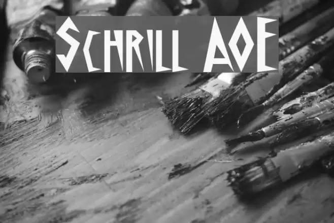 Schrill AOE Шрифта examples