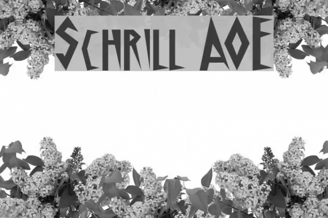 Schrill AOE Шрифта examples
