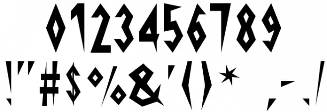 Schrill Font OTHER CHARS