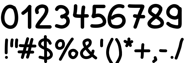 SchuboiseHandwrite Font OTHER CHARS