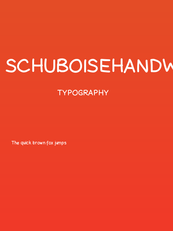 SchuboiseHandwrite Poster
