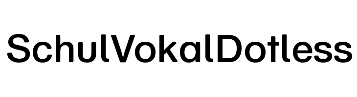 SchulVokalDotless Font