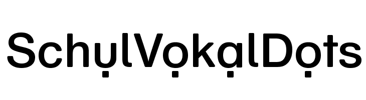 SchulVokalDots  Frei Schriftart Herunterladen