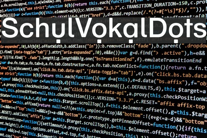 SchulVokalDots Font examples
