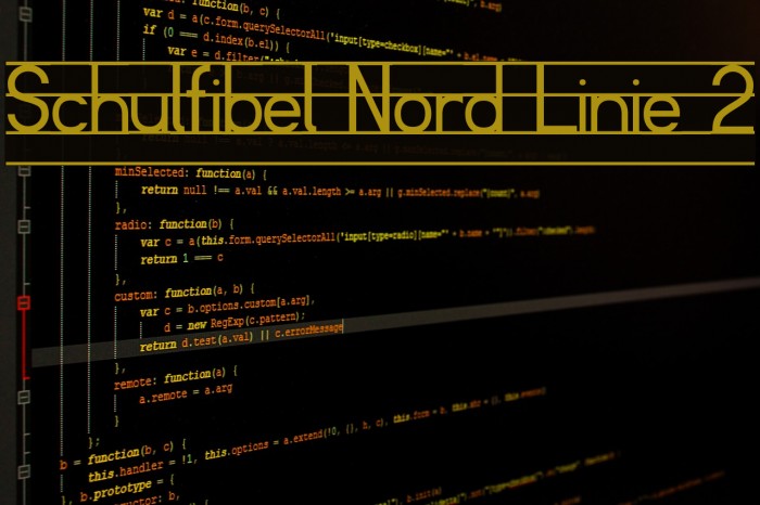 Schulfibel Nord Linie 2 Font examples