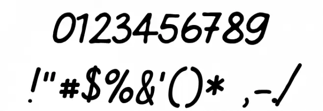 Schulkursiv Font OTHER CHARS