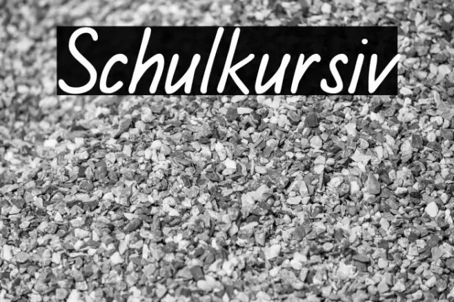 Schulkursiv Font examples