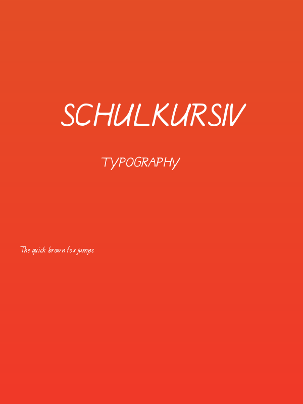 Schulkursiv Poster
