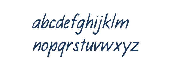 Schulkursiv Lowercase