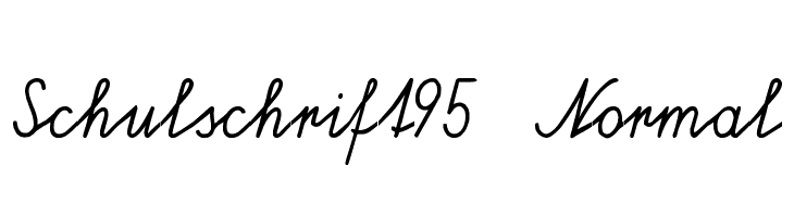 Schulschrift95 Normal Font