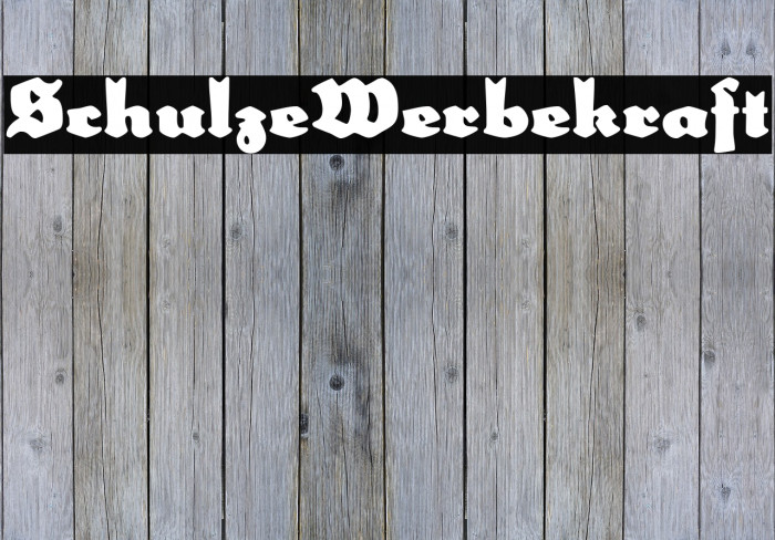 SchulzeWerbekraft Font examples