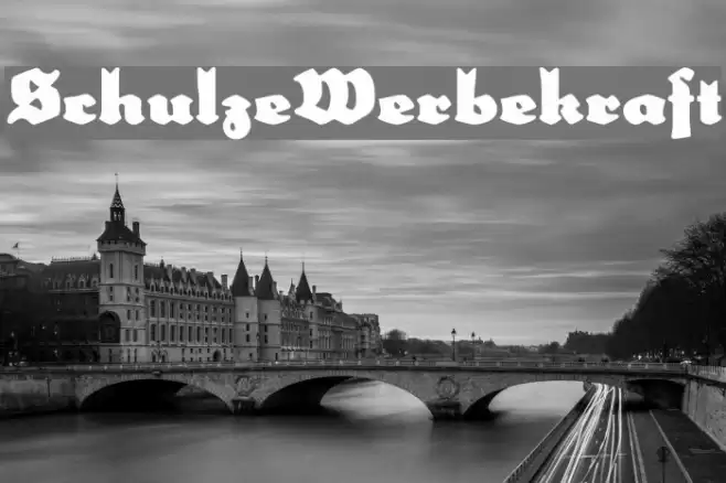 SchulzeWerbekraft Font examples