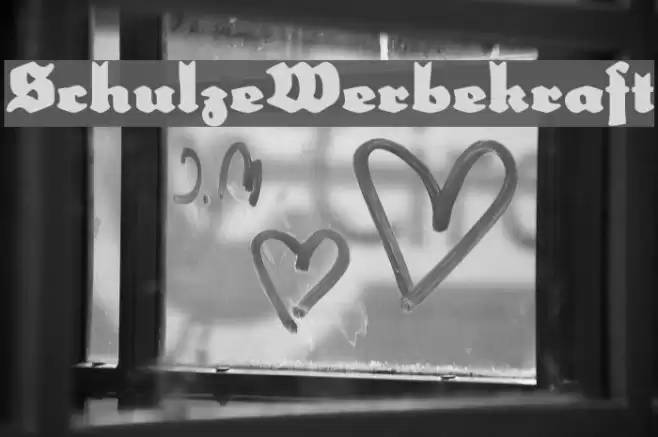 SchulzeWerbekraft Font examples