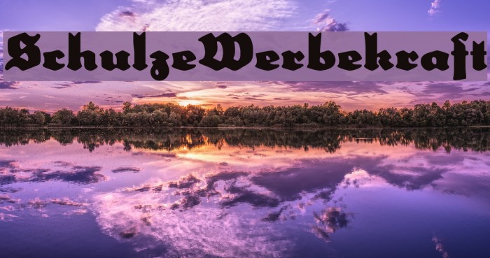 SchulzeWerbekraft Font examples