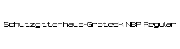 Schutzgitterhaus-Grotesk NBP Regular Font