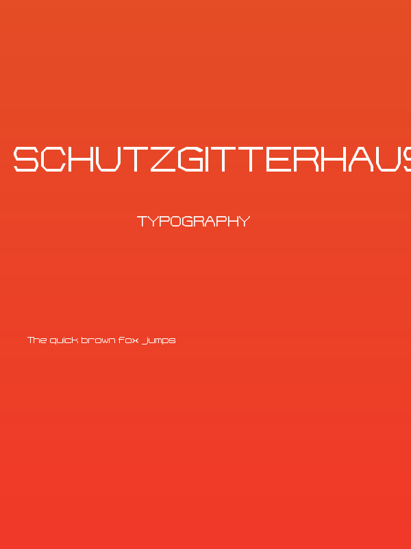 Schutzgitterhaus-Grotesk NBP Regular Poster