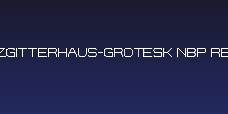 Schutzgitterhaus-Grotesk NBP Regular Social Header