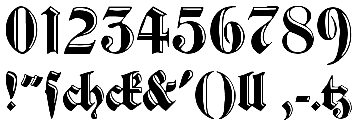 SchwabachDeko Font OTHER CHARS