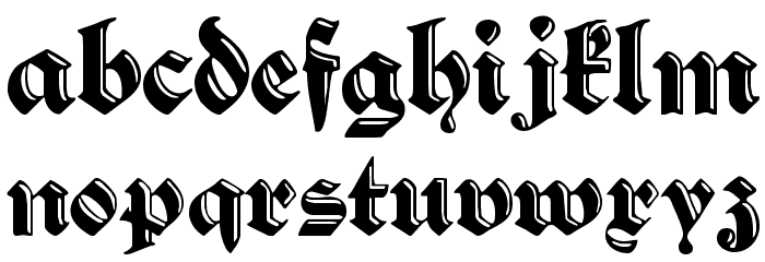SchwabachDeko Font LOWERCASE