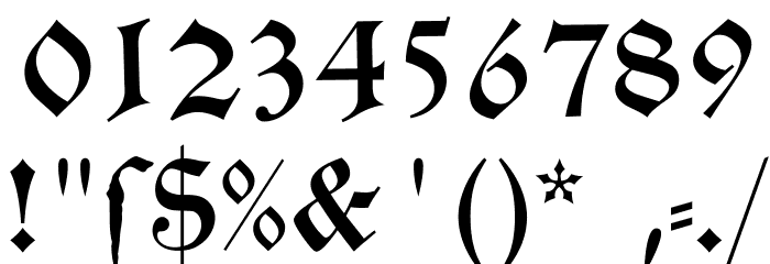 Schwabacher Font OTHER CHARS