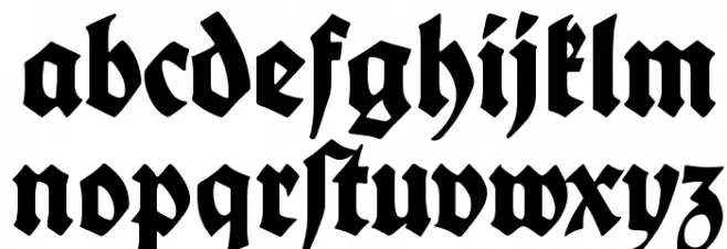 SchwabacherDeutscheReichsbahn फ़ॉन्ट लोअरकेस