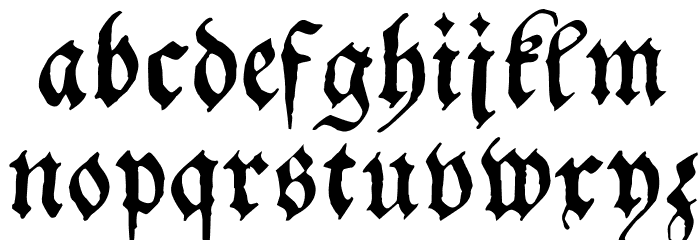Schwabacher Font LOWERCASE
