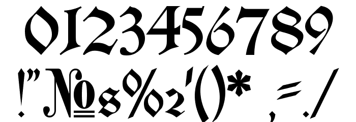 Schwaben Alt Bold Font OTHER CHARS