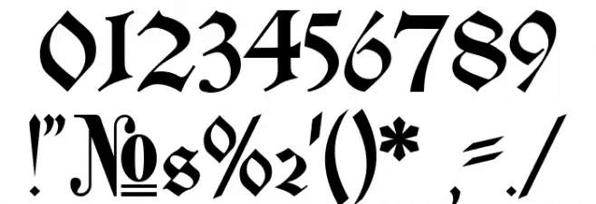 Schwaben Alt Bold Font OTHER CHARS