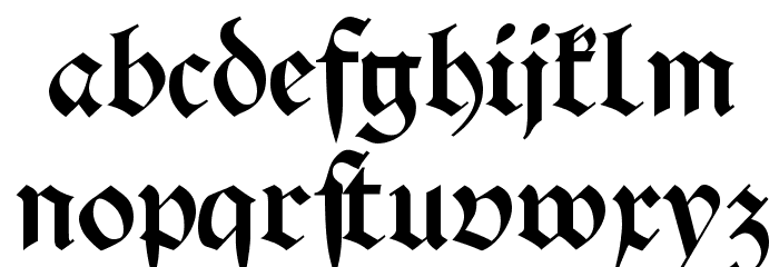 Schwaben Alt Bold Font LOWERCASE