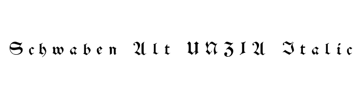 Schwaben Alt UNZ1A Italic Font