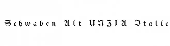 Schwaben Alt UNZ1A Italic  Fuentes Gratis Descargar