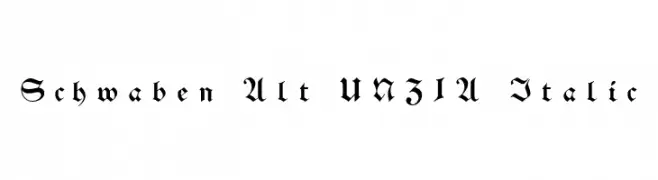 Schwaben Alt UNZ1A Italic  Descarca Fonturi Gratis