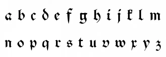 Schwaben Alt UNZ1A Italic Fuentes MINÚSCULAS
