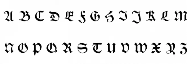 Schwaben Alt UNZ1A Italic Polices MAJUSCULES