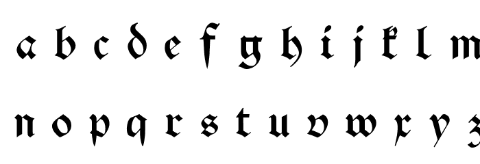 Schwaben Alt UNZ1A Italic Font LOWERCASE