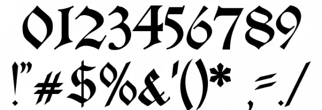 Schwaben Alt UNZ1A Font OTHER CHARS