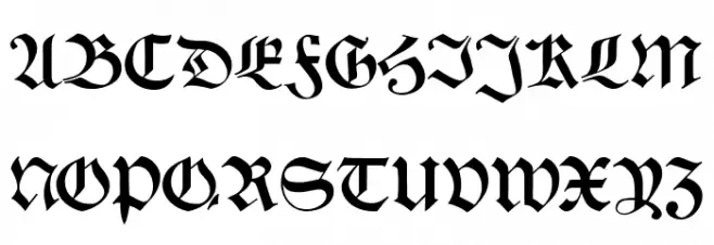 Schwaben Alt UNZ1A Schriftart Groß