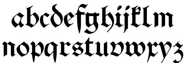 Schwaben Alt UNZ1A Font LOWERCASE