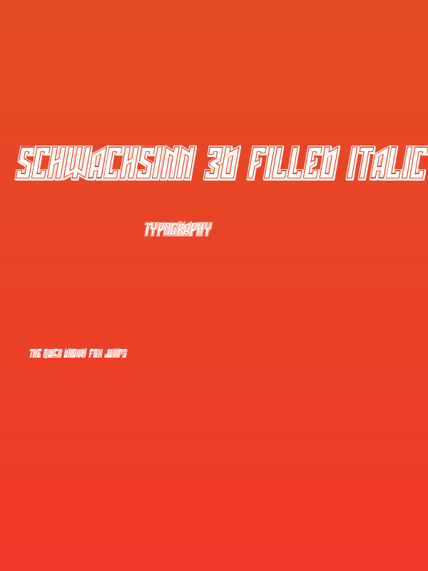 Schwachsinn 3D Filled Italic Poster