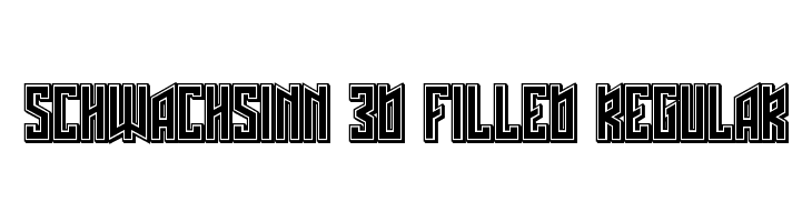 Schwachsinn 3D Filled Regular  font caratteri gratis