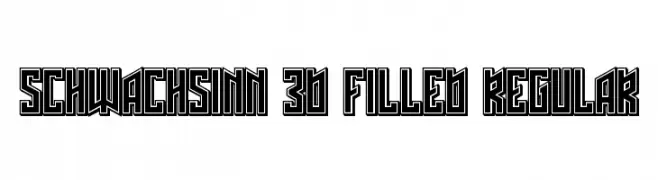 Schwachsinn 3D Filled Regular  Fuentes Gratis Descargar