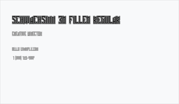 Schwachsinn 3D Filled Regular Business Card