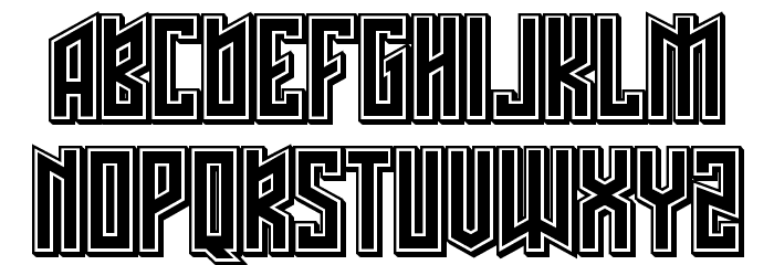 Schwachsinn 3D Filled Regular Font LOWERCASE