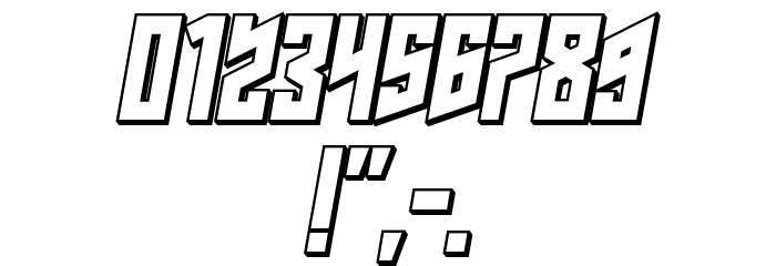 Schwachsinn 3D Italic Font OTHER CHARS
